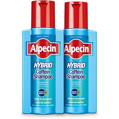 Alpecin Cafeïne shampoo, 2 x 250 ml, anti-roos en haaruitval voor mannen, behandeling kaalheid Alpecin Cafeïne shampoo, 2 x 250 ml, anti-roos en haaruitval voor mannen, behandeling kaalheid