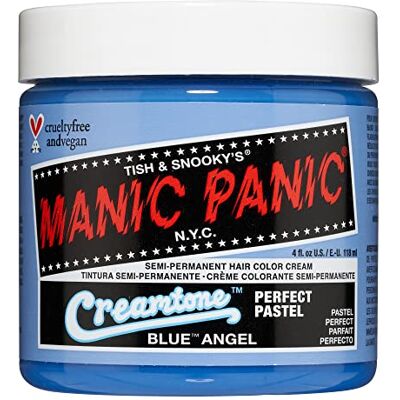 Manic Panic Blue Angel Pastel Classic Crème, Veganistisch, Proefdierenvrij, Semi-Permanente Haarverf, 118 ml Manic Panic Blue Angel Pastel Classic Crème, Veganistisch, Proefdierenvrij, Semi-Permanente Haarverf, 118 ml