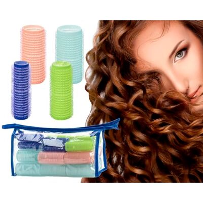 Stahlia Set van 24 krulspelden voor de nacht 8 x Ø 28 mm, 6 x Ø 25 mm, 4 x Ø 20 mm, 6 x Ø 15 mm voor zelfklevende krullen zonder warmte Stahlia Set van 24 krulspelden voor de nacht 8 x Ø 28 mm, 6 x Ø 25 mm, 4 x Ø 20 mm, 6 x Ø 15 mm voor zelfklevende krullen zonder warmte