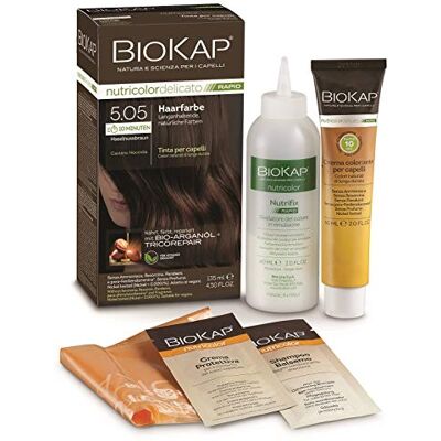 BIOKAP 10 min. Haarverf 5.05 haarverzorgingsbruin, 135 ml BIOKAP 10 min. Haarverf 5.05 haarverzorgingsbruin, 135 ml
