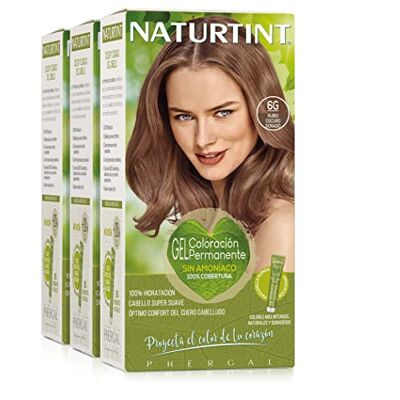 Naturtint Biobased Ammoniakvrije kleuring 100% dekking van wit haar Plantaardige ingrediënten Natuurlijke en duurzame kleur 6G. Donkerblond goud 3 stuks Naturtint Biobased Ammoniakvrije kleuring 100% dekking van wit haar Plantaardige ingrediënten Natuurlijke en duurzame kleur 6G. Donkerblond goud 3 stuks
