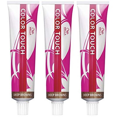 Wella Professionals Color Touch 3/0 Verf, donkerbruin, 60 ml, 3 stuks Wella Professionals Color Touch 3/0 Verf, donkerbruin, 60 ml, 3 stuks