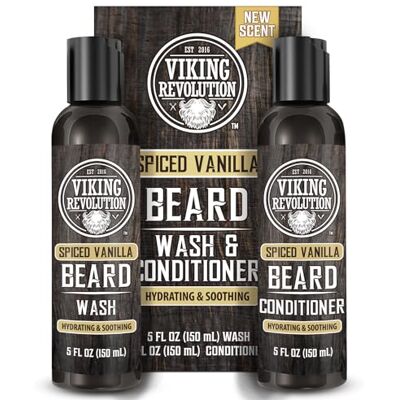 Viking Beard Wash and Beard Conditioner voor Mannen met Arganolie en Jojoba-olie Beard Softener and Strengthener Beard Care Beard Shampoo en Conditioner met Beard Oil (5oz, Spiced Vanilla) Viking Beard Wash and Beard Conditioner voor Mannen met Arganolie en Jojoba-olie Beard Softener and Strengthener Beard Care Beard Shampoo en Conditioner met Beard Oil (5oz, Spiced Vanilla)
