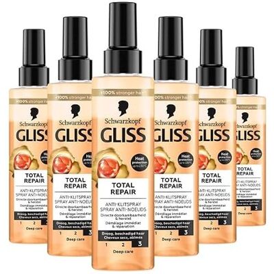 Gliss Kur Total Repair Anti-Burdock Spray, 6 stuks, 200 ml Gliss Kur Total Repair Anti-Burdock Spray, 6 stuks, 200 ml