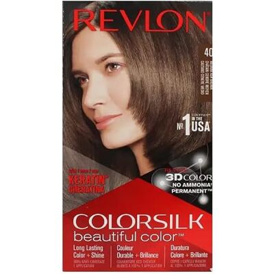 REVLON Colorsilk Beautiful Color Permanente haarkleuring met 3D gel-technologie en keratine, kleuring met 100% dekking van wit haar, 40 Auburn licht REVLON Colorsilk Beautiful Color Permanente haarkleuring met 3D gel-technologie en keratine, kleuring met 100% dekking van wit haar, 40 Auburn licht