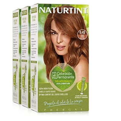 Naturtint Biobased Ammoniakvrije kleuring 100% dekking van wit haar Plantaardige ingrediënten Natuurlijke en duurzame kleur 6,45 donker amberblond 3 stuks Naturtint Biobased Ammoniakvrije kleuring 100% dekking van wit haar Plantaardige ingrediënten Natuurlijke en duurzame kleur 6,45 donker amberblond 3 stuks