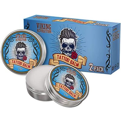 Viking Tattoo Balm for Before, During & Post Tattoo Safe, Natural Tattoo Aftercare Cream Moisturizing Lotion to Promote Skin Healing Tattoo Cream (2 stuks) Viking Tattoo Balm for Before, During & Post Tattoo Safe, Natural Tattoo Aftercare Cream Moisturizing Lotion to Promote Skin Healing Tattoo Cream (2 stuks)
