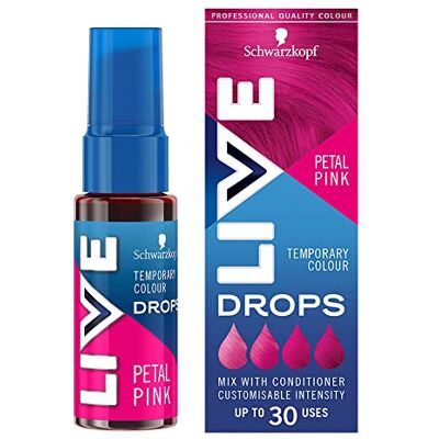 LIVE Schwarzkopf Color Drops Semi-permanente haarverf, veganistisch, roze, 2-12 wasbeurten, 30 ml LIVE Schwarzkopf Color Drops Semi-permanente haarverf, veganistisch, roze, 2-12 wasbeurten, 30 ml