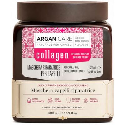 Arganicare Collageen assortiment, herstellend masker, collageen, beschermt het haar tegen de ontberingen van het dagelijks leven, regenererend effect, hoge hydratatie, fijn en volumevrij haar, 400 ml Arganicare Collageen assortiment, herstellend masker, collageen, beschermt het haar tegen de ontberingen van het dagelijks leven, regenererend effect, hoge hydratatie, fijn en volumevrij haar, 400 ml