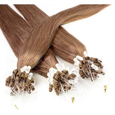 hair2heart 25 x 1 g haarverlenging, koude lussen, 50 cm, kleur #14, donkerblond, glad hair2heart 25 x 1 g haarverlenging, koude lussen, 50 cm, kleur #14, donkerblond, glad