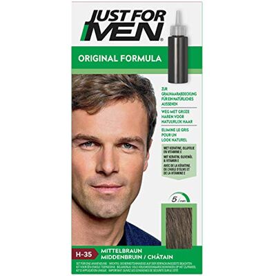 Just for men Kastanjebruine haarkleurgel, haarverf voor heren, dekt wit haar en herstelt de oorspronkelijke kleur voor een natuurlijk resultaat. Snel en eenvoudig – H35 Just for men Kastanjebruine haarkleurgel, haarverf voor heren, dekt wit haar en herstelt de oorspronkelijke kleur voor een natuurlijk resultaat. Snel en eenvoudig – H35