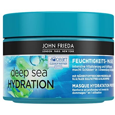 John Frieda Deep Sea Hydration Hydration Masker Inhoud: 250 ml Haarkuur Intensieve Vitalisatie en Versterking John Frieda Deep Sea Hydration Hydration Masker Inhoud: 250 ml Haarkuur Intensieve Vitalisatie en Versterking