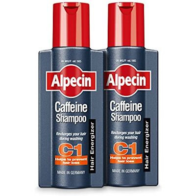 Alpecin Cafeïne Shampoo C1 2x 250ml Voorkomt en Vermindert Haaruitval Energizer voor Sterk Haar Natuurlijke Haargroei Shampoo voor Mannen Alpecin Cafeïne Shampoo C1 2x 250ml Voorkomt en Vermindert Haaruitval Energizer voor Sterk Haar Natuurlijke Haargroei Shampoo voor Mannen