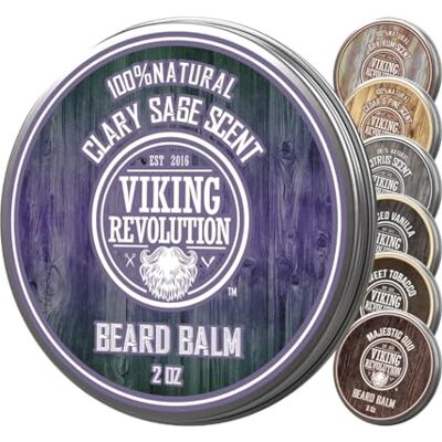 Viking Baardbalsem Natuurlijke baardbalsem voor mannen met argan- en jojoba-olie Haarstyling, versterkt en verzacht Baardwas Cadeaus voor mannen Scharlei 57 g Viking Baardbalsem Natuurlijke baardbalsem voor mannen met argan- en jojoba-olie Haarstyling, versterkt en verzacht Baardwas Cadeaus voor mannen Scharlei 57 g