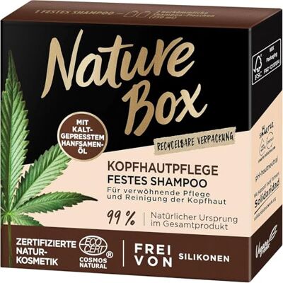 Nature Box Set van 3 vaste hennep hoofdhuidshampoo (85 g), 3 x 85 g Nature Box Set van 3 vaste hennep hoofdhuidshampoo (85 g), 3 x 85 g