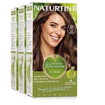 Naturtint Biobased Ammoniakvrije kleuring 100% dekking van wit haar plantaardige ingrediënten natuurlijke en duurzame kleur 5G lichtbruin goud 3 stuks Naturtint Biobased Ammoniakvrije kleuring 100% dekking van wit haar plantaardige ingrediënten natuurlijke en duurzame kleur 5G lichtbruin goud 3 stuks