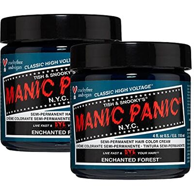 Manic Panic Enchanted Forest Classic Creme Vegan Cruelty Free Green Semi Permanent Hair Dye 2 x 118ml Manic Panic Enchanted Forest Classic Creme Vegan Cruelty Free Green Semi Permanent Hair Dye 2 x 118ml