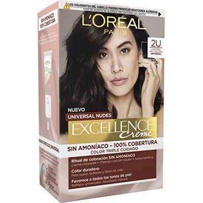 L'Oreal Paris Excellence Creme Universal Nudes Tinte 2U-Darkest Brunette Haarverzorging L'Oreal Paris Excellence Creme Universal Nudes Tinte 2U-Darkest Brunette Haarverzorging