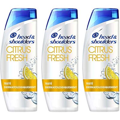 Head & Shoulders Citrus Fresh anti-roosshampoo, voor vet haar, langdurige bescherming tegen schilfers, met citrusgeur, pak van 3 x 500 ml Head & Shoulders Citrus Fresh anti-roosshampoo, voor vet haar, langdurige bescherming tegen schilfers, met citrusgeur, pak van 3 x 500 ml