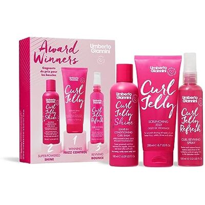 Umberto Giannini Award Winners Curl Styling (Jelly Shine 200 ml Scrunching Jelly, 150 ml Refresh) Veganistisch en dierproefvrij Umberto Giannini Award Winners Curl Styling (Jelly Shine 200 ml Scrunching Jelly, 150 ml Refresh) Veganistisch en dierproefvrij