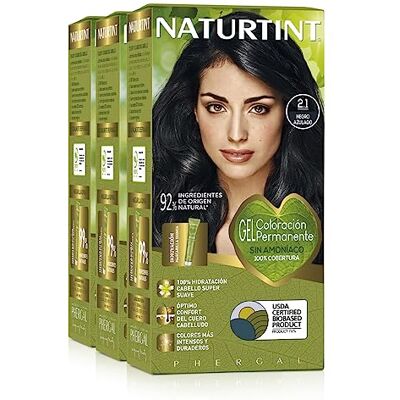 Naturtint Biobased Ammoniakvrije kleuring 100% dekking van wit haar Plantaardige ingrediënten Natuurlijke en duurzame kleur 2.1 blauwachtig zwart 3 stuks Naturtint Biobased Ammoniakvrije kleuring 100% dekking van wit haar Plantaardige ingrediënten Natuurlijke en duurzame kleur 2.1 blauwachtig zwart 3 stuks