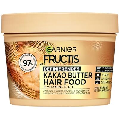 Garnier Fructis 3-in-1 masker voor droog en krullend haar, met extra lipidencomplex, veganistische formule, 400 ml Garnier Fructis 3-in-1 masker voor droog en krullend haar, met extra lipidencomplex, veganistische formule, 400 ml