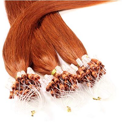 hair2heart 25 x 0,5 g haarverlenging met koude lussen 50 cm, kleur #130 koper, glad hair2heart 25 x 0,5 g haarverlenging met koude lussen 50 cm, kleur #130 koper, glad