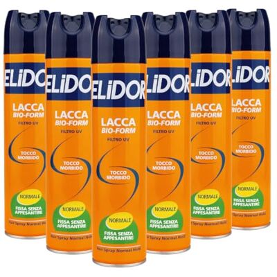 Elidor Sculpturale lak, normale fixatie, professionele haarlak, zonder ophanging, uv-bescherming, 6 x 300 ml Elidor Sculpturale lak, normale fixatie, professionele haarlak, zonder ophanging, uv-bescherming, 6 x 300 ml