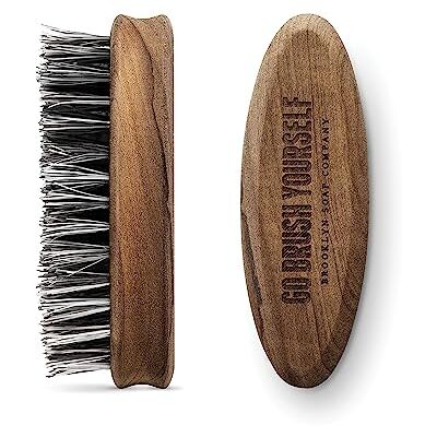 Brooklyn Soap Company baardverzorging kit: Beard Brush baardborstel natuurlijke cosmetica van ® veganistische haren cadeau-idee voor de man volledige baard styling of driedaagse baard Brooklyn Soap Company baardverzorging kit: Beard Brush baardborstel natuurlijke cosmetica van ® veganistische haren cadeau-idee voor de man volledige baard styling of driedaagse baard