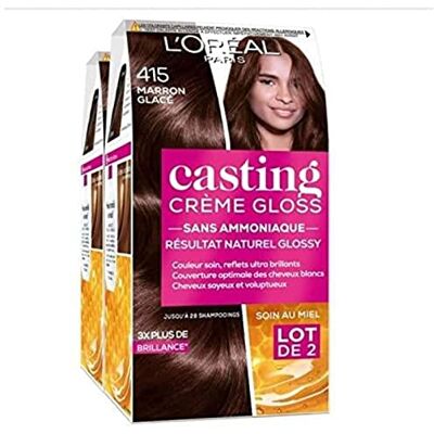 L'ORÉAL Paris Casting Crème Gloss kleuring voor haar, zonder ammoniak, ijsbruin (415) L'ORÉAL Paris Casting Crème Gloss kleuring voor haar, zonder ammoniak, ijsbruin (415)