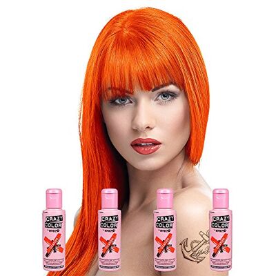 Crazy Color Renbow Crazy Colour Semi-Permanente Haarkleurcrème, 100 ml, 4 stuks Crazy Color Renbow Crazy Colour Semi-Permanente Haarkleurcrème, 100 ml, 4 stuks