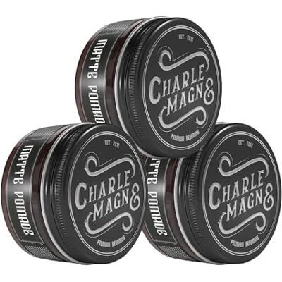 Charlemagne 3 stuks matte pomade op waterbasis sterke grip beste matte wax voor kort of lang haar heren haarwax voor mannen Charlemagne 3 stuks matte pomade op waterbasis sterke grip beste matte wax voor kort of lang haar heren haarwax voor mannen