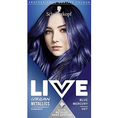 LIVE Schwarzkopf U67 Mercurius Blauw 100 ml LIVE Schwarzkopf U67 Mercurius Blauw 100 ml