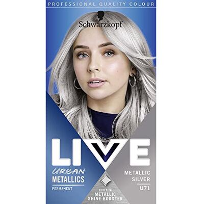 LIVE Schwarzkopf U71 Metallic Zilver 100 ml LIVE Schwarzkopf U71 Metallic Zilver 100 ml