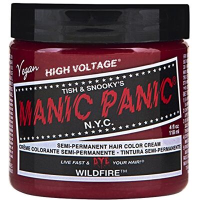 Manic Panic Wildfire Classic Creme, Vegan, Cruelty Free, Rode Semi-Permanente Haarverf, 2 x 118 ml Manic Panic Wildfire Classic Creme, Vegan, Cruelty Free, Rode Semi-Permanente Haarverf, 2 x 118 ml