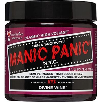 Manic Panic Classic High Voltage Divine Wine Kleurcrème, semi-permanent, 118 ml Manic Panic Classic High Voltage Divine Wine Kleurcrème, semi-permanent, 118 ml