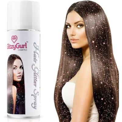 GlitzyGurl Glitter haarspray 125 ml (champagne roze) GlitzyGurl Glitter haarspray 125 ml (champagne roze)
