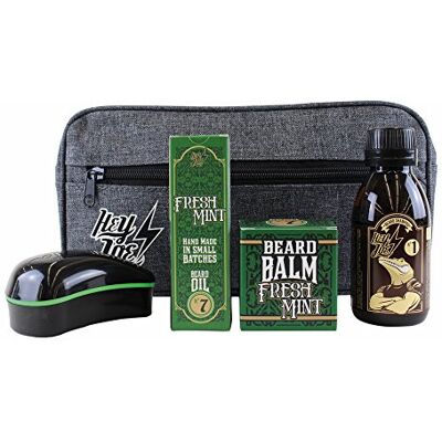 HEY JOE Bearded Survival Kit Deluxe Nr. 7 Bartarrangement Set bestaande uit: olie, balsem, shampoo, baardborstel en geschenktasje HEY JOE Bearded Survival Kit Deluxe Nr. 7 Bartarrangement Set bestaande uit: olie, balsem, shampoo, baardborstel en geschenktasje