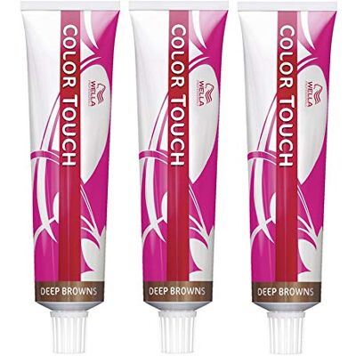 Wella Professionals Color Touch 6/77 donkerblond/intens bruin, 60 ml, 3 stuks Wella Professionals Color Touch 6/77 donkerblond/intens bruin, 60 ml, 3 stuks
