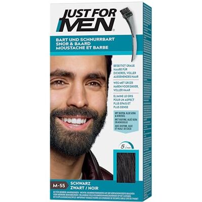 Just for men Formule voor snor en baard Zwart, verwijdert grijze borstelharen voor een dikker behoud – M55 Just for men Formule voor snor en baard Zwart, verwijdert grijze borstelharen voor een dikker behoud – M55