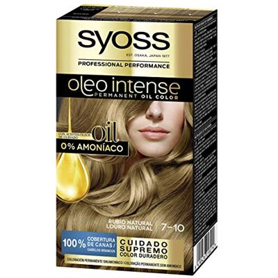 Syoss Oleo Intense Permanente haarkleur zonder ammoniak – kleur 7.10 natuurlijk blond – 2 stuks Syoss Oleo Intense Permanente haarkleur zonder ammoniak – kleur 7.10 natuurlijk blond – 2 stuks