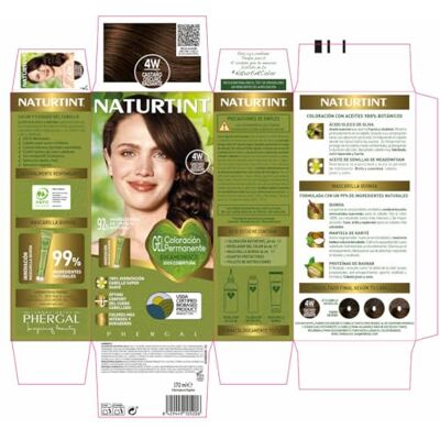 Naturtint Biobased Permanente haarkleur zonder ammoniak, 100% dekking van wit haar, natuurlijke ingrediënten, intensieve kleur, natuurlijk en duurzaam, 5WB koperbruin, 170 ml Naturtint Biobased Permanente haarkleur zonder ammoniak, 100% dekking van wit haar, natuurlijke ingrediënten, intensieve kleur, natuurlijk en duurzaam, 5WB koperbruin, 170 ml
