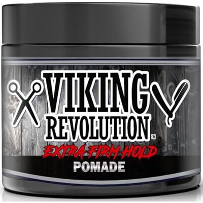 Viking Extreme Hold Pommade voor heren, stijl en afwerking van je haar, extra stevig, sterk en hoogglans voor het kapsel van mannen, 118 ml Viking Extreme Hold Pommade voor heren, stijl en afwerking van je haar, extra stevig, sterk en hoogglans voor het kapsel van mannen, 118 ml