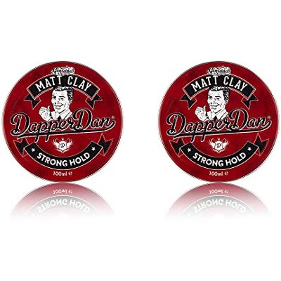 Dapper Dan Matt Clay Duo Strong Hold Matte 2 x 100 ml Sterke matte haarklei voor textuur, definitie en quilts. Watergebaseerde formule met gerookte saffron en lederlook. Dapper Dan Matt Clay Duo Strong Hold Matte 2 x 100 ml Sterke matte haarklei voor textuur, definitie en quilts. Watergebaseerde formule met gerookte saffron en lederlook.