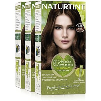 Naturtint Biobased Ammoniakvrije kleuring 100% dekking van wit haar Plantaardige ingrediënten Natuurlijke en langdurige kleur 4,35 Intense Cappuccino Bruin 3 stuks Naturtint Biobased Ammoniakvrije kleuring 100% dekking van wit haar Plantaardige ingrediënten Natuurlijke en langdurige kleur 4,35 Intense Cappuccino Bruin 3 stuks