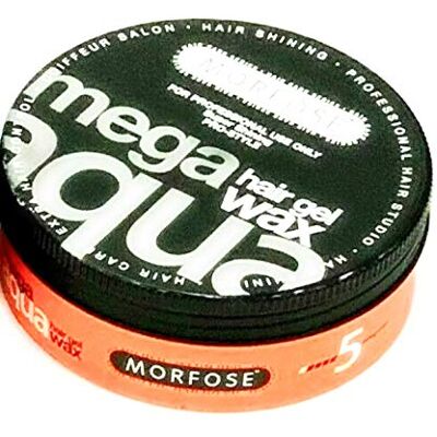 MORFOSE Mega Aqua Hair Gel Wax, Extra Shining met multivitamine-complex (1 x 150 ml), haargel, haarwas, styling, gel, nat effect, oranje MORFOSE Mega Aqua Hair Gel Wax, Extra Shining met multivitamine-complex (1 x 150 ml), haargel, haarwas, styling, gel, nat effect, oranje