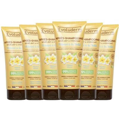 Evoluderm Ontwarrende & Hydraterende Monoï met Folie Conditioner 200 ml 99% Natuurlijke Oorsprong Veganistisch Gemaakt in Frankrijk Set van 6 x 200 ml Evoluderm Ontwarrende & Hydraterende Monoï met Folie Conditioner 200 ml 99% Natuurlijke Oorsprong Veganistisch Gemaakt in Frankrijk Set van 6 x 200 ml