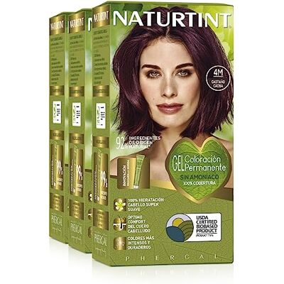 Naturtint Biobased Ammoniakvrije kleuring 100% dekking van het witte haar Plantaardige ingrediënten Natuurlijke en duurzame kleur 4M mahoniebruin 3 stuks Naturtint Biobased Ammoniakvrije kleuring 100% dekking van het witte haar Plantaardige ingrediënten Natuurlijke en duurzame kleur 4M mahoniebruin 3 stuks