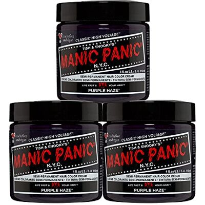 Manic Panic Purple Haze Classic Crème Veganistisch Proefdierenvrij Paarse semipermanente haarverf 3 x 118 ml Manic Panic Purple Haze Classic Crème Veganistisch Proefdierenvrij Paarse semipermanente haarverf 3 x 118 ml