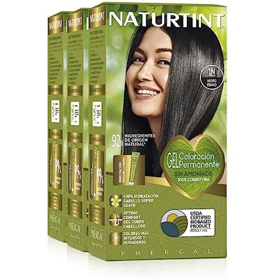 Naturtint Biobased Ammoniakvrije kleuring 100% dekking van wit haar plantaardige ingrediënten natuurlijke en duurzame kleur 1N ebbenhout zwart 3 stuks Naturtint Biobased Ammoniakvrije kleuring 100% dekking van wit haar plantaardige ingrediënten natuurlijke en duurzame kleur 1N ebbenhout zwart 3 stuks